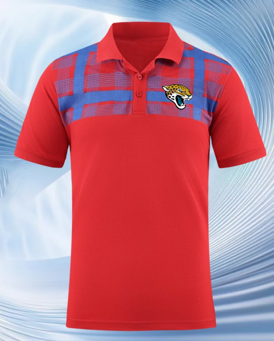 Jacksonville Jaguars red Men 2025 NFL polo T shirt